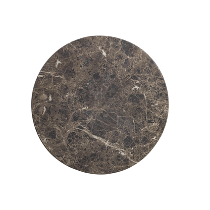 Monaco Round Side Table Brown Marble