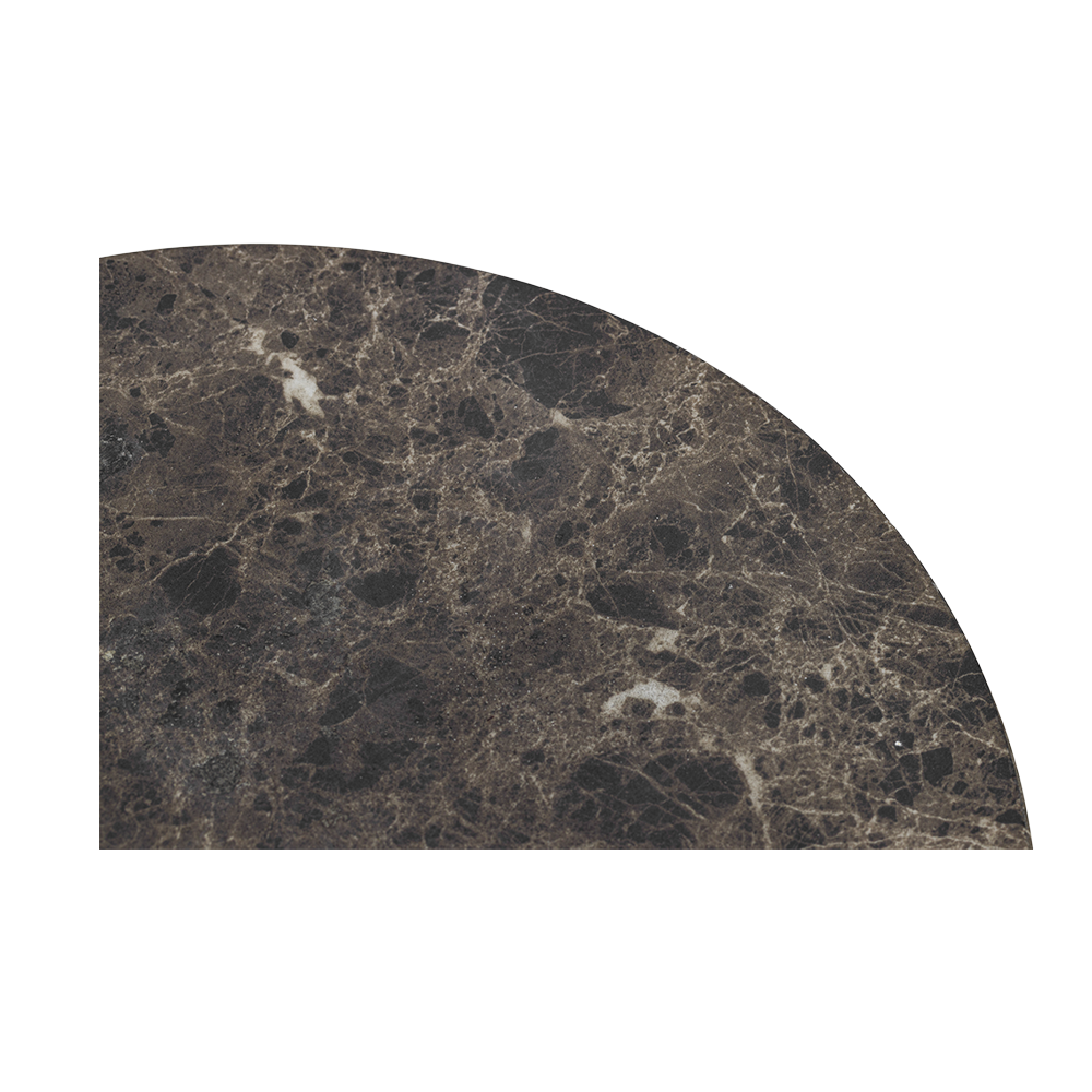Monaco Round Side Table Brown Marble
