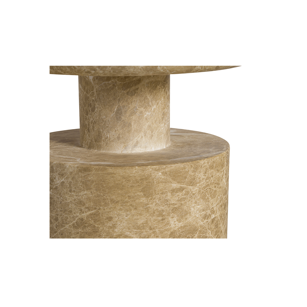 Monaco Round Side Table Gold Marble