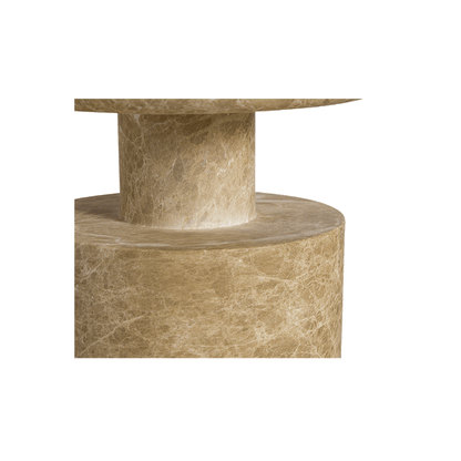 Monaco Round Side Table Gold Marble