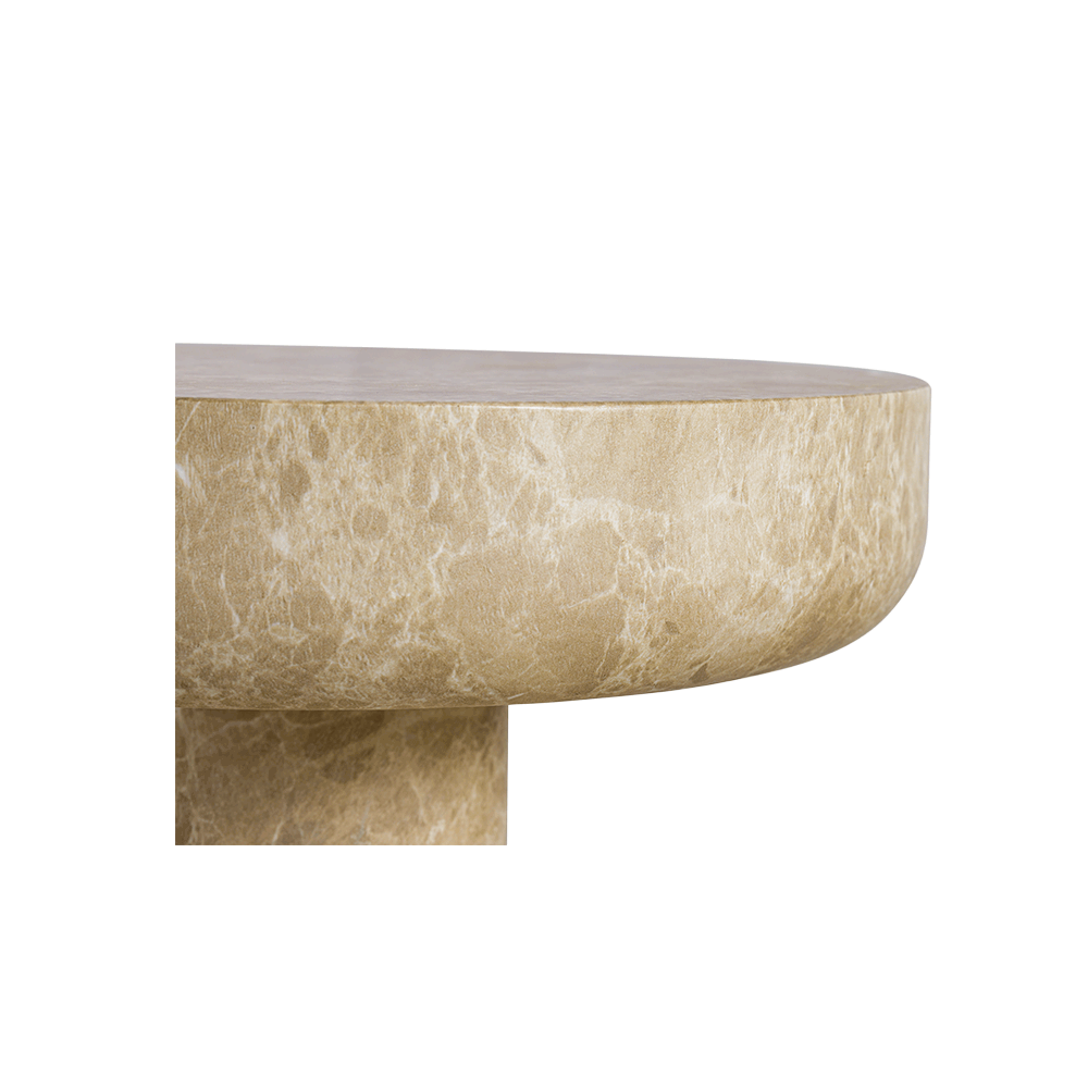 Monaco Round Side Table Gold Marble