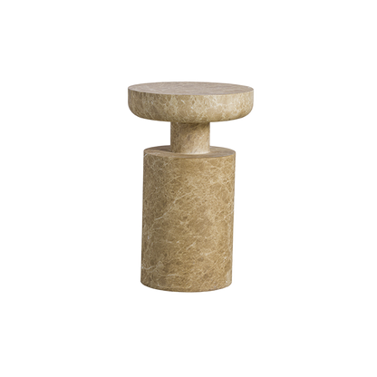Monaco Round Side Table Gold Marble