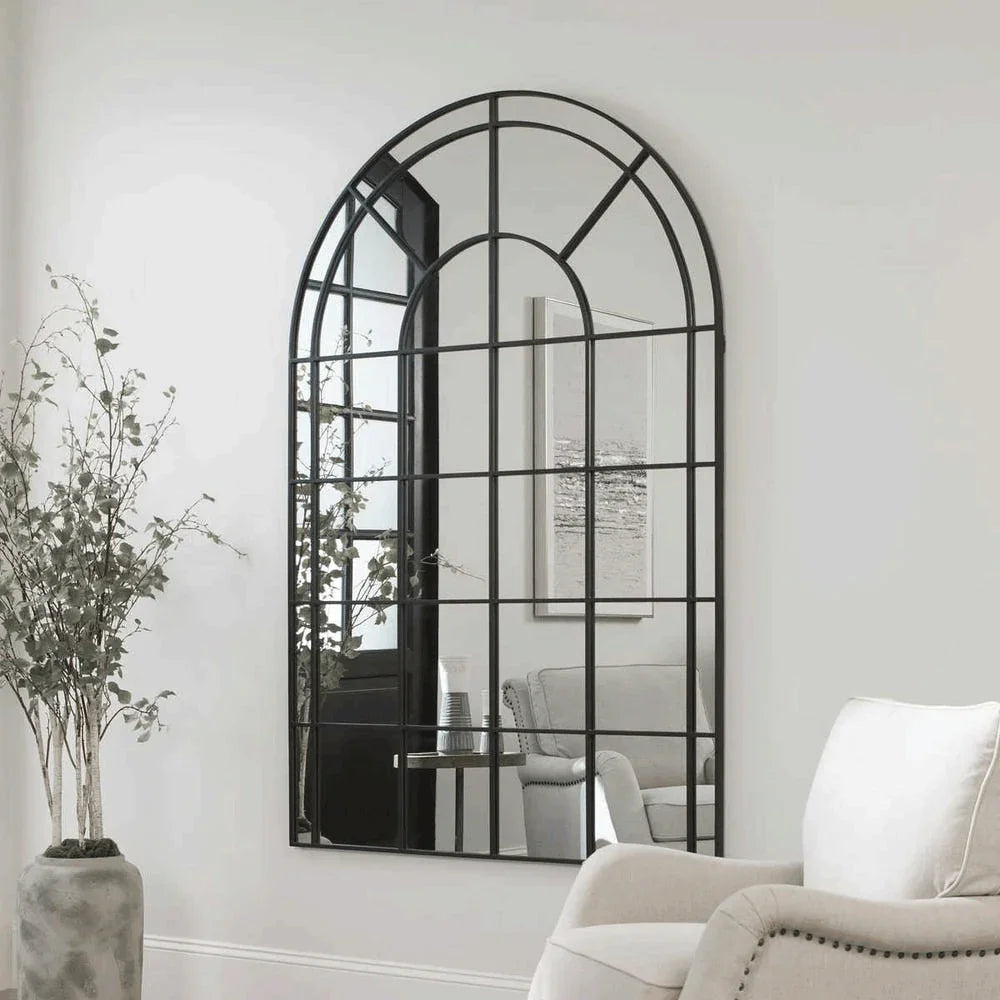 Monarch Arch Mirror Black