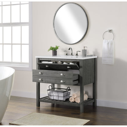 Monterey 37 Farmhouse Single Bathroom Vanity with Top