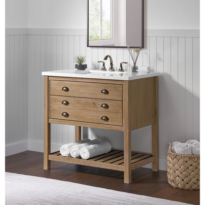 Monterey 37 Farmhouse Single Bathroom Vanity with Top