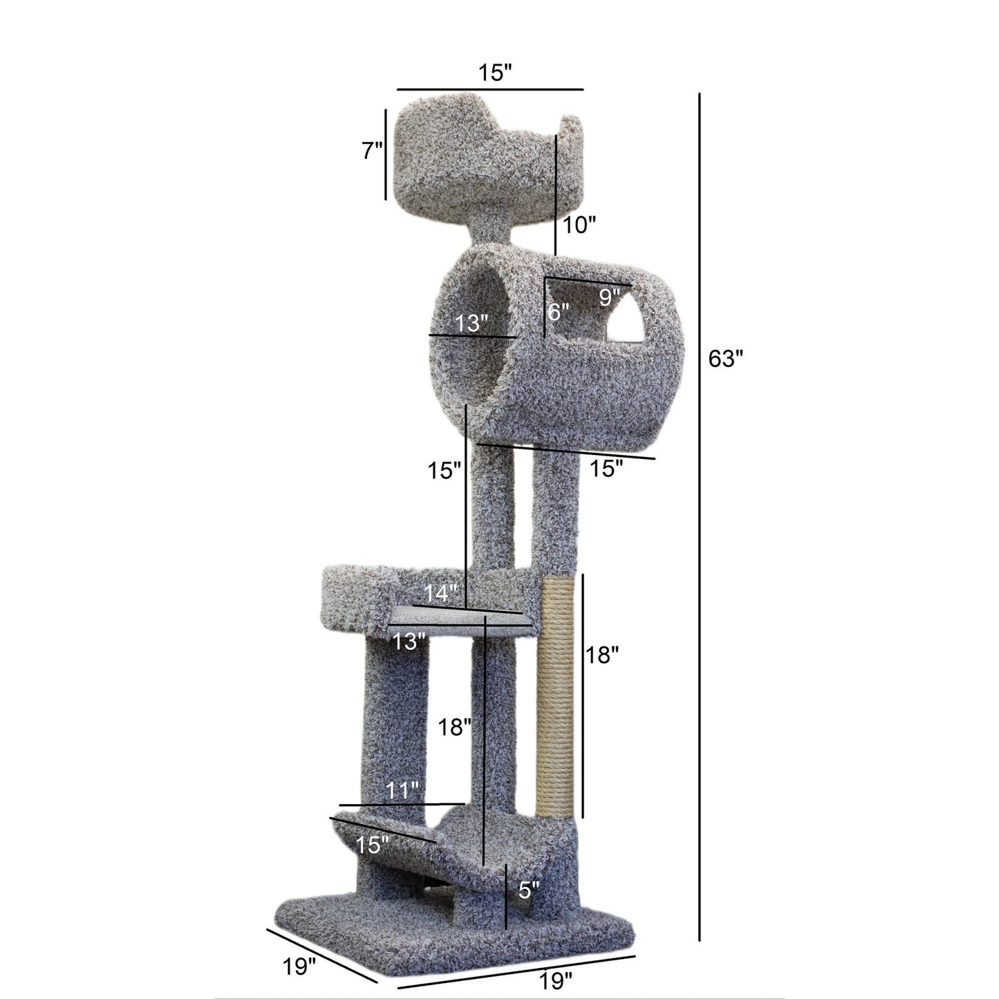 New Cat Condos Staggered Cat Tower