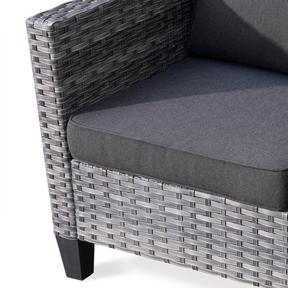 OVIOS 5-piece Patio Furniture Wicker Outdoor High-back Seating Set