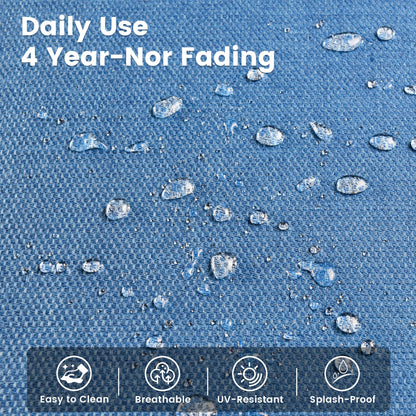 OVIOS 9 Pieces Outdoor Wicker Swivel Chair Set With Fire Table