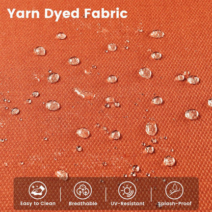 OVIOS 9 Pieces Outdoor Wicker Swivel Chair Set With Fire Table