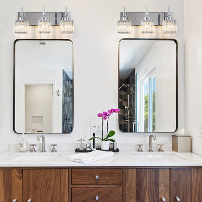 Ora Modern Dimmable Crystal Bathroom Light Fixtures Over Mirror Glam Vanity Lights