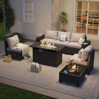 Outdoor Patio Furniture Sets with 4in Thicken Cushion