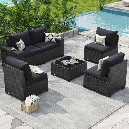 Outdoor Patio Furniture Sets with 4in Thicken Cushion