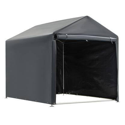 Outdoor Storage Shed and Carport Canopy: Portable Shelter for Bikes, Motorcycles, and Garden Storage