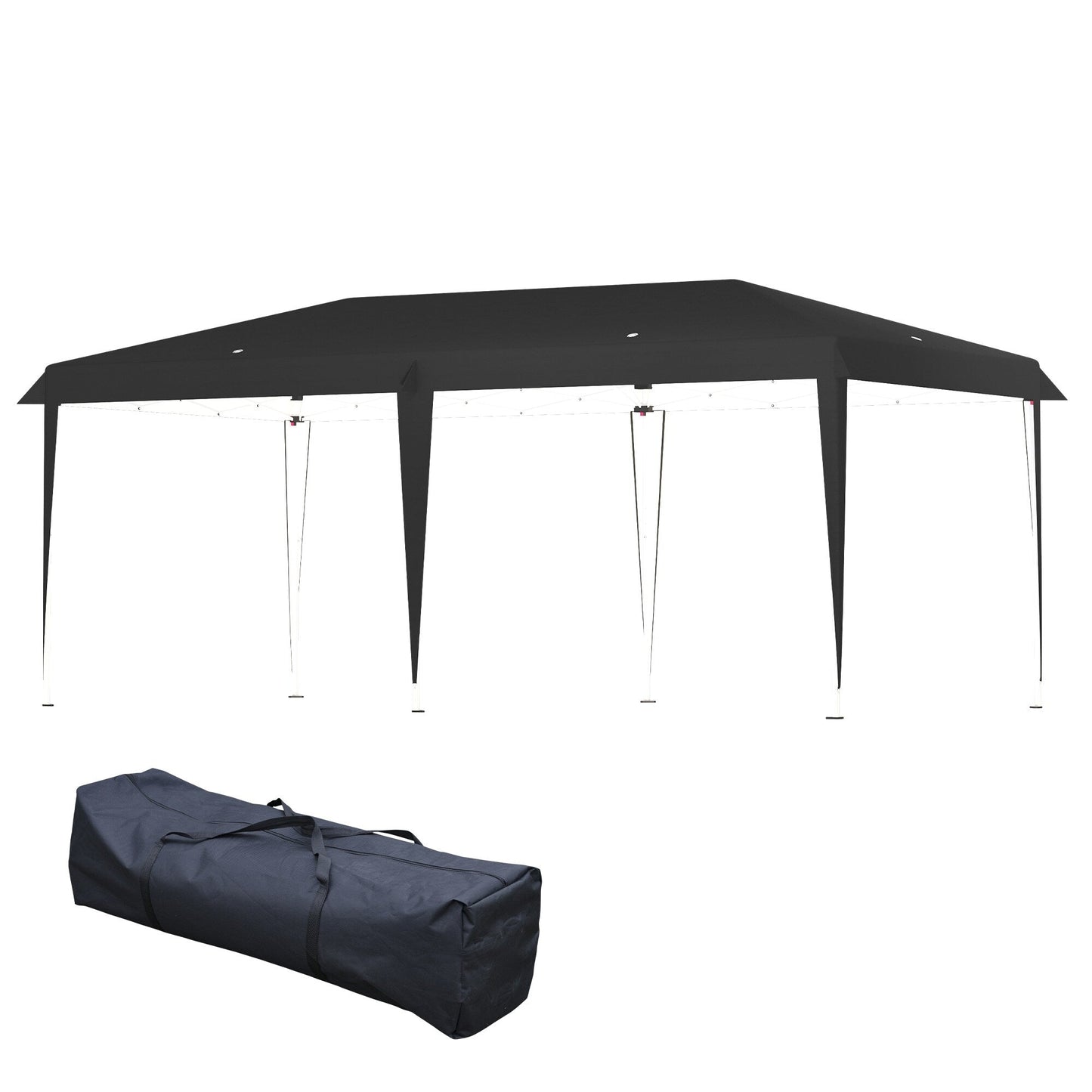 Outsunny Heavy Duty Pop Up Canopy with Sturdy Frame, UV Fighting Roof, Carry Bag for Patio, Backyard, Beach, Garden
