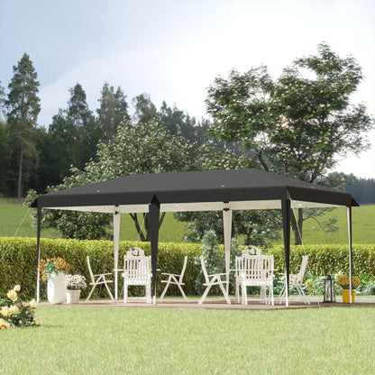 Outsunny Heavy Duty Pop Up Canopy with Sturdy Frame, UV Fighting Roof, Carry Bag for Patio, Backyard, Beach, Garden