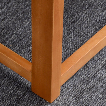 Outsunny 5 PCS L Shaped Patio Furniture Set, Wood Outdoor Sectional Sofa Conversation Set, Grey