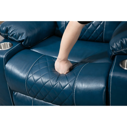 Oversized PU Leather Power Lift Recliner with Massage, Lumbar Heating, Cup Holder, 180° Flat Lay
