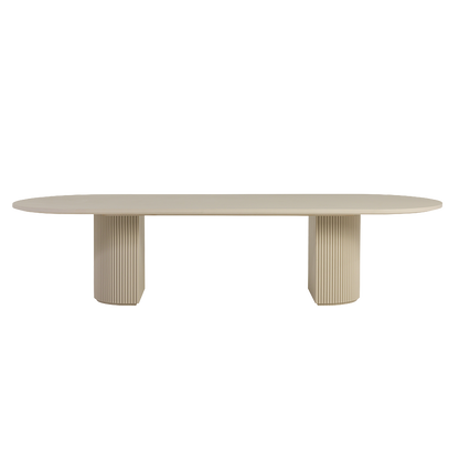 Oxford Rectangular XL Dining Table Alabaster