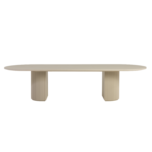 Oxford Rectangular XL Dining Table Alabaster