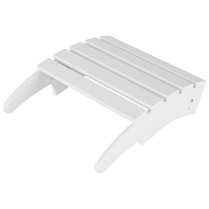 Polytrends Laguna Hdpe All Weather Outdoor Patio Foldable Adirondack Chair With Ottoman (2-Piece Set)