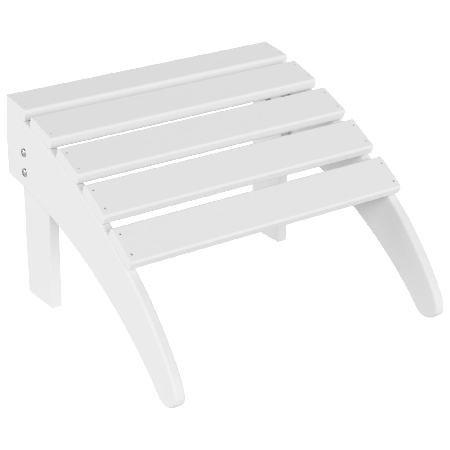 Polytrends Laguna Hdpe All Weather Outdoor Patio Foldable Adirondack Chair With Ottoman (2-Piece Set)