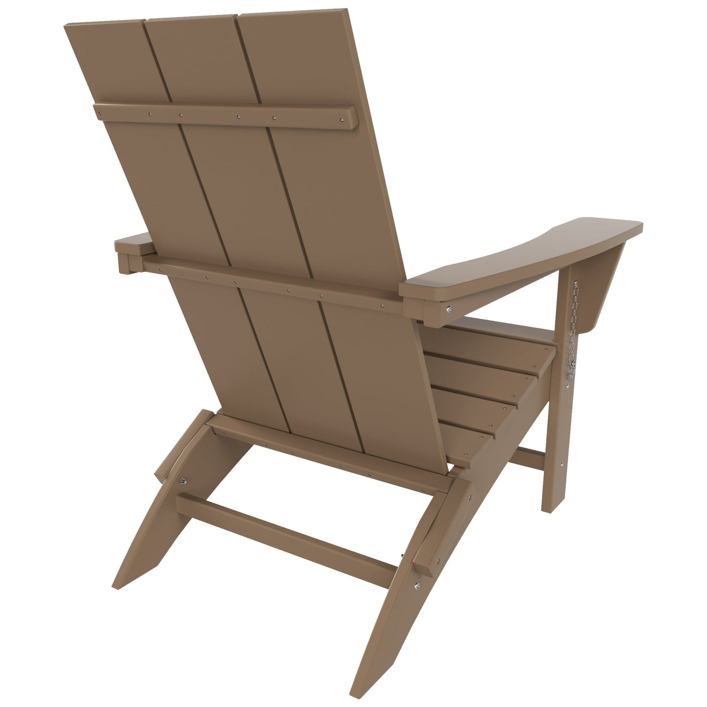 Polytrends Shoreside Modern Eco-Friendly All Weather Commercial-Residential Folding Adirondack Chair