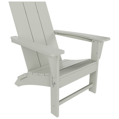 Polytrends Shoreside Modern Eco-Friendly All Weather Commercial-Residential Folding Adirondack Chair