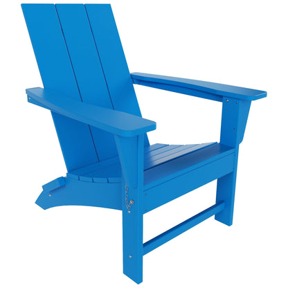 Polytrends Shoreside Modern Eco-Friendly All Weather Commercial-Residential Folding Adirondack Chair
