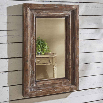 Park Designs Distressed Wood Mirror 36H - Brown - 36H x 24W x 2.75D
