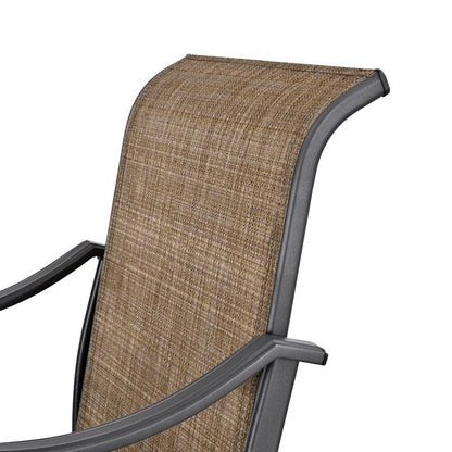 Patio Festival Outdoor Metal High Back Swivel Bar Chair (2-Pack)