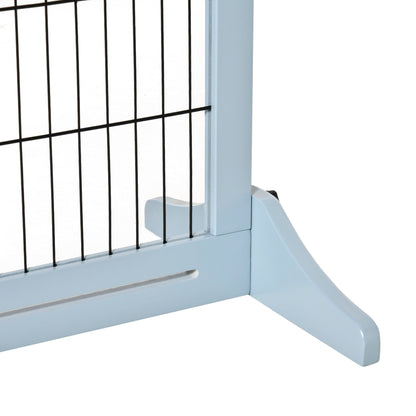 PawHut 72 Extra Wide Freestanding Pet Gate with Adjustable Length, Dog and Baby Small Gate for House, Doorway, Hallway, Grey