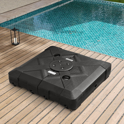 Pellebant 220 lbs Patio Cantilever Umbrella Base with Wheels - N/A