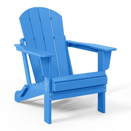 Polytrends Laguna Fade Resistant All Weather Outdoor Patio Folding Adirondack Chair
