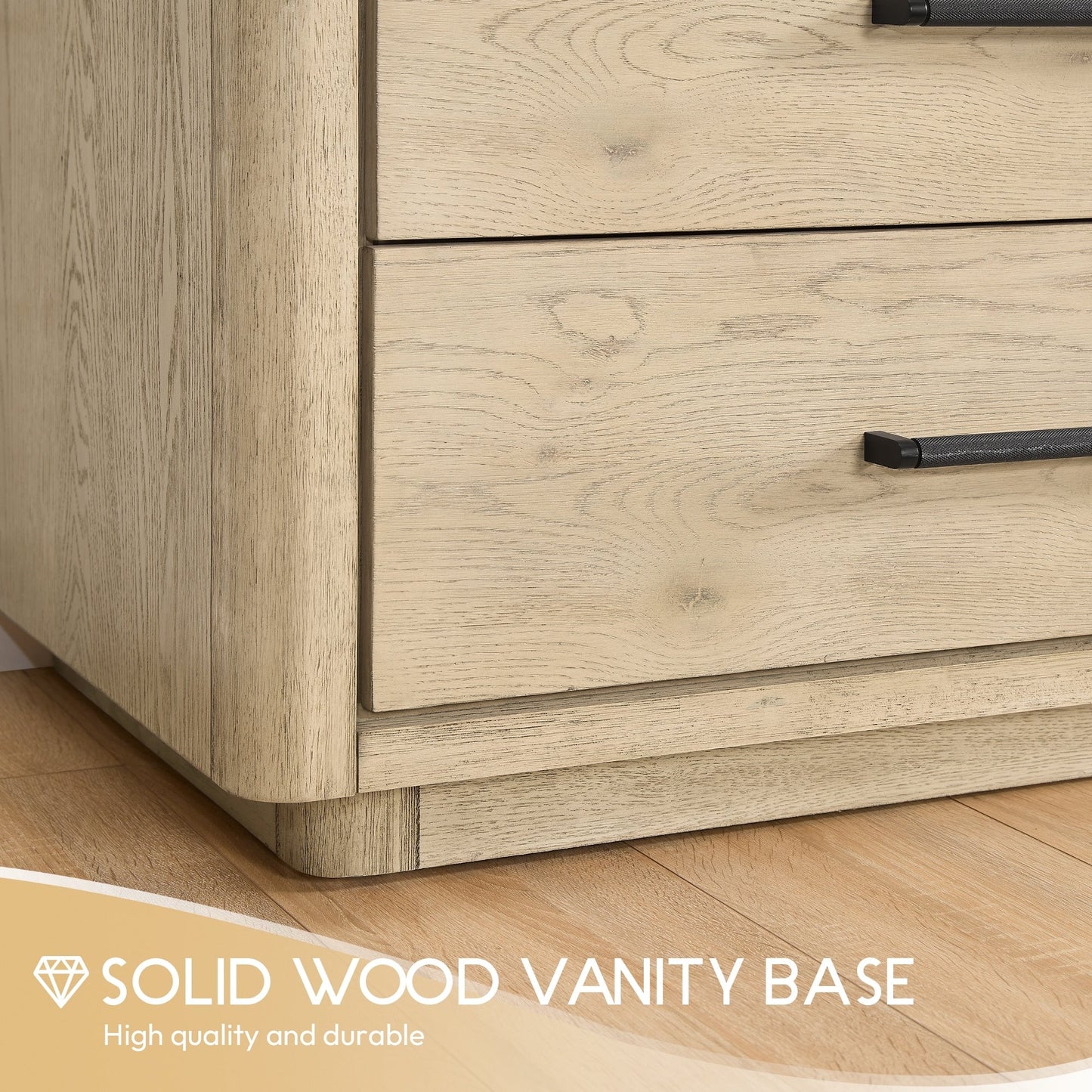 Porto Bath Vanity with White Quartz Stone Top without Mirror