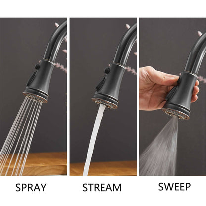 Pull Down Kitchen Faucet Single Handle Modern One Hole Kitchen Sink Faucets With Pull Down Sprayer Basin Tap With Deck Plate