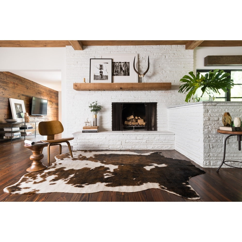 Alexander Home Yosemite Faux Cowhide Area Rug