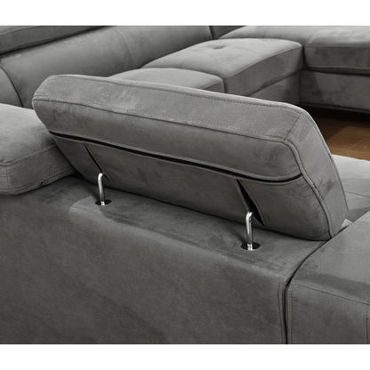 Roomfitters 122 Oversized Sectional Sofa Couch with Chaise Storage, Contemporary U-Shaped 7-Seater Sofa