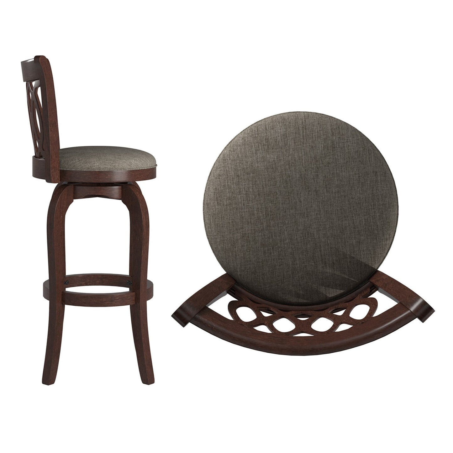 Rovinj Scroll Back Swivel Bar Stool