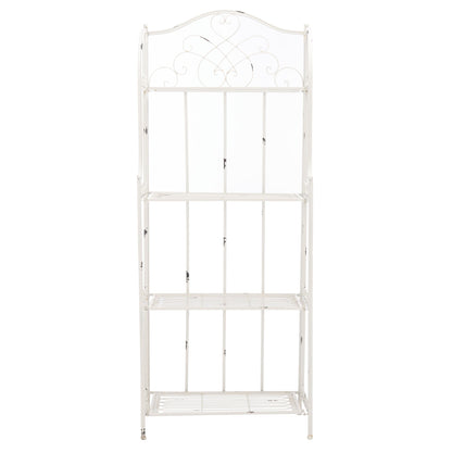 SAFAVIEH Bryn Victorian Wrought Iron 4-Tier Outdoor Bakers Rack - 25 In. W x 15 In. D x 63 In. H - 25W x 15D x 63H
