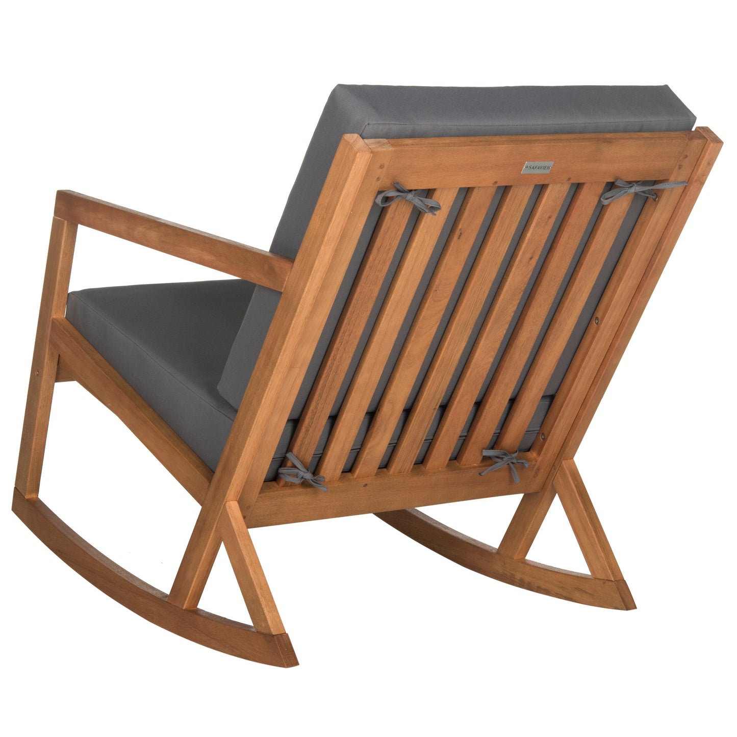 SAFAVIEH Outdoor Makaila Rocking Chair with Cushion - 26W x 31D x 38H