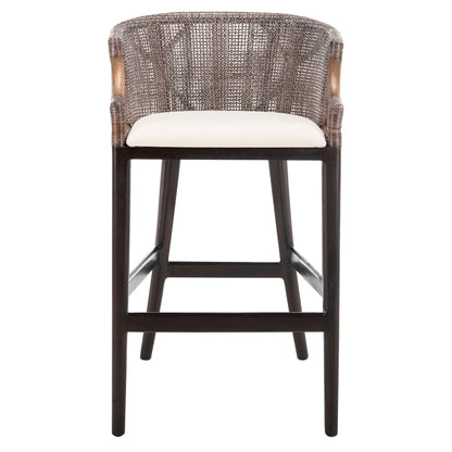 SAFAVIEH Virona Rattan 30-inch Bar Stool - 22.3 W x 20.5 L x 39 H - 22Wx21Dx39H