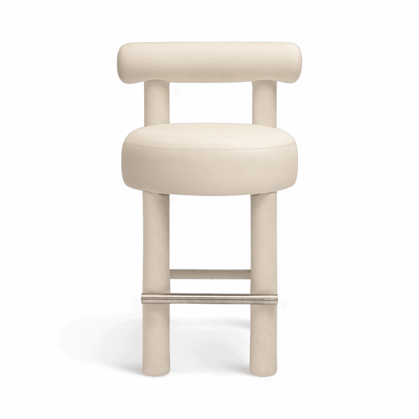 Arch Off White Velvet Counter Stool