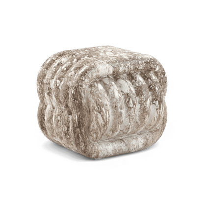 Jasper Knot Faux Marble Indoor / Outdoor Accent Stool
