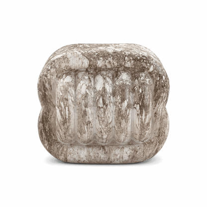 Jasper Knot Faux Marble Indoor / Outdoor Accent Stool