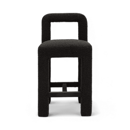 Viva Black Boucle Counter Stool