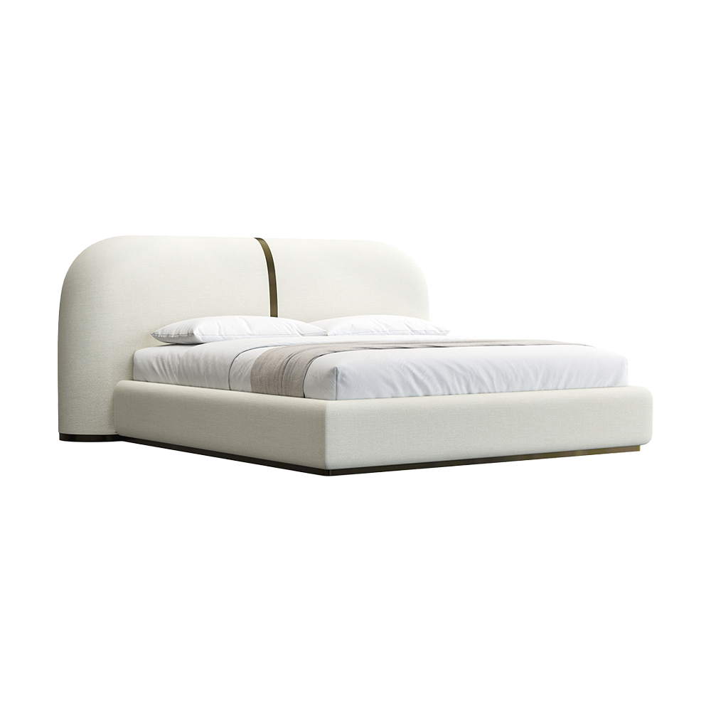 Sable Bed Off White Linen