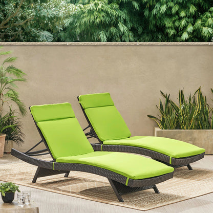 Salem Outdoor Cushion Set for Chaise Lounge - Cushions only (Set of 2) by Christopher Knight Home - 79.25L x 27.50W x 1.50H