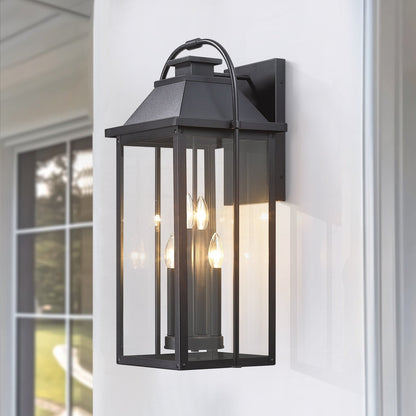 Brits Black Outdoor Wall Lantern Sconce Light