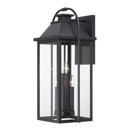 Brits Black Outdoor Wall Lantern Sconce Light
