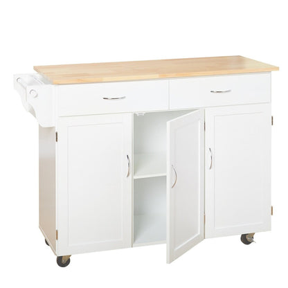 Simple Living Addie Kitchen Cart with Wood Top